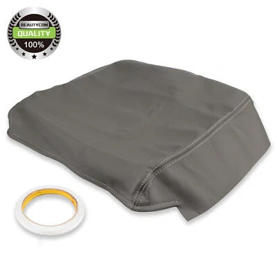 For 2002-2008 Dodge Ram Center Console Lid Leather Armrest Cover Upholstery Gray — 第 1/4 张图片