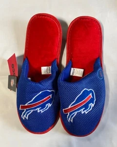 Pair of Buffalo Bills Logo Exclusive Mesh Slide Slippers Slip on House shoes - Picture 1 of 1