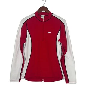 Louis Garneau Women’s Red White Color Block Quarter Zip Cycling Jacket Size XL - Picture 1 of 4