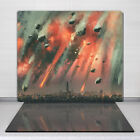 Glas-Herdabdeckplatte  Spritzschutz 60x52 Gemälde Meteors Stadt Nachthimmel