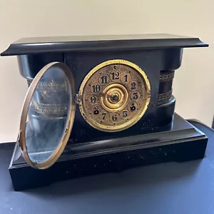 Antico orologio con cappotto Waterbury 1900 ferro fuso con suonerie - Foto 1 di 8