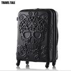 Travel Tale 20"24"28 Inch Spinner Wheel Skull Travel Suitcase Abs Trolly Strong