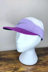 Muy Raro Nike AW84 Sombrero Adulto OS Mini Bolsillo con Cremallera 5 Paneles Bloque de Color Púrpura - Imagen 1 de 10