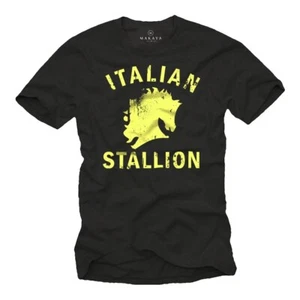CAMISETA DE HOMBRE RUDE HORSE CON SEMENTAL ITALIANO - CAMISETA PORNO ROCKY MANGA CORTA - Imagen 1 de 1