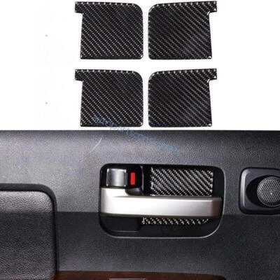 Cubierta de taza de tazón de puerta interior de fibra de carbono real para Toyota Tundra 2007-2012 2013 4 piezas Foto 1 de 4