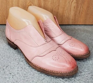 Blackstone Slipn On Oxford Women's Pink Leather SZ EU 36 or US 6 $225 msrp - Picture 1 of 8
