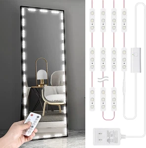 LED Vanity Mirror Lights with RF Remote, Dimmable Hollywood Style 13Ft(4M), Bath - Picture 1 of 12