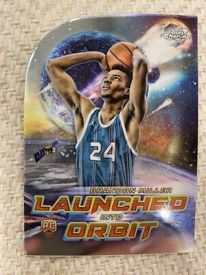 2023-24 Topps Cosmic Chrome Brandon Miller Launched into Orbit Rookie Die-Cut RC - Image 1 of 2