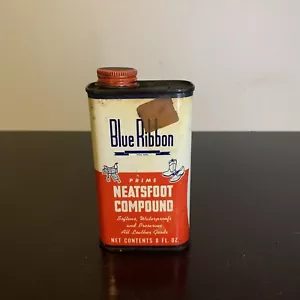 Nastro blu Prime Neatsfoot composto 8 fl oz stagno metallo 1/2 completo made in USA - Foto 1 di 6