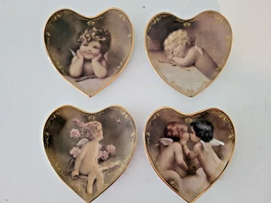 Platos en forma de corazón de Bessie Pease Gutmann "Love's Heavenly Messenger" Lote de 3 - Imagen 1 de 11