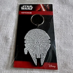 Disney Star Wars Millenium Falcon Keychain Lucasfilm LTD Rubber - Sealed - Picture 1 of 3