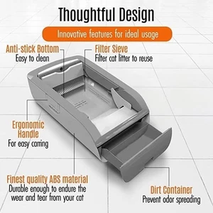 Automatic Self-Cleaning Cat Litter Box Deodoriser Battery Backup with Wifi App - Bild 1 von 20