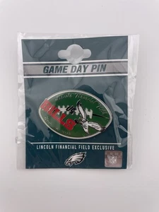 Philadelphia Eagles Vs Buffalo Bills Game Day Pin 11/26/23 Exclusive NEW SEALED - Picture 1 of 3