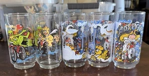 McDonalds Jim Henson Muppets The Great Muppet Caper 5 collectors Glasses 1981 - Picture 1 of 15