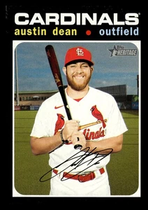 2020 Topps Heritage #579 Austin Dean St. Louis Cardinals Baseball Card - Picture 1 of 2