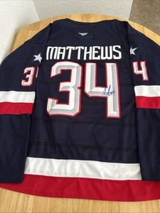 Auston Matthews Toronto Maple Leafs Autographed 4 Nations Team USA Jersey JSA - Picture 1 of 8