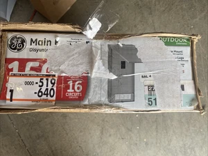 GE 150 Amp 8-Space 16-Circuit Load Center Outdoor Main Breaker TM815RCUFLP. - Picture 1 of 6