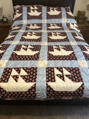 Edredón hecho a mano para barcos náuticos tamaño completo Foto 1 de 4