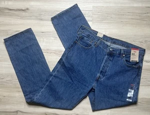 Levi Strauss 501 Jeans Blau Original Fit Button Fly Jeans Größe 36x34 Straight - Bild 1 von 17