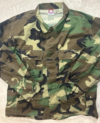 Propper BDU Coat–Ripstop Cargo Pockets Military Jacket Tactical Woodland Large R - Image 1 of 4