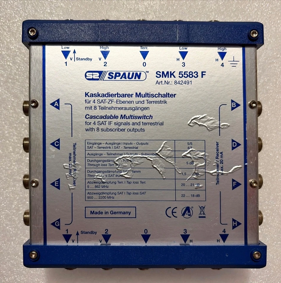 Spaun SMK 5583 F – SAT Kaskadierbarer Multischalter - Neu - Bild 1 von 4