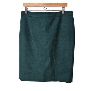 J. Crew No. 2 Bleistiftrock Wollmischung Grün Größe 12 Karriere Büro - Bild 1 von 9