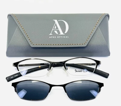 Gafas Elite Smart Clip 606 BLKCHM Gunmetal Rectangular 46-19-135 B:25 Foto 1 de 4