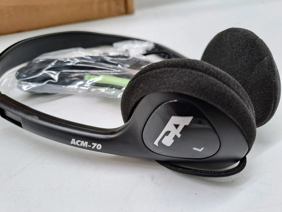 Lote de 46 Auriculares Estéreo Cyber Acoustics ACM-70 Negro Conjunto Foto 1 de 4