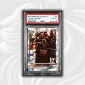 PSA 10 - /100 Oscar Piastri #199 - Sapphire SSP - Sepia - 2022 Topps Chrome F1 - Picture 1 of 1