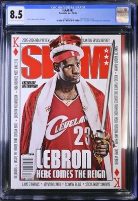 Revista SLAM #93 diciembre 2005 LeBron James "Here Comes the Reign" King Jame CGC 8,5 Foto 1 de 2