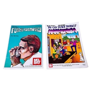 Lot of 2 Harmonica Song Instruction Books Mel Bay Teach Fun - Picture 1 of 4
