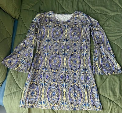 DISFRAZ HIPPIE FLOR GO GO GO GO GOOVY DISCO SWING RETRO SWING PARA MUJER ADULTO AÑOS 60 70 Foto 1 de 4