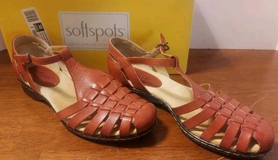 Sandalias para mujer Softspots Pillowtop Tech cuero talla 8 Foto 1 de 4