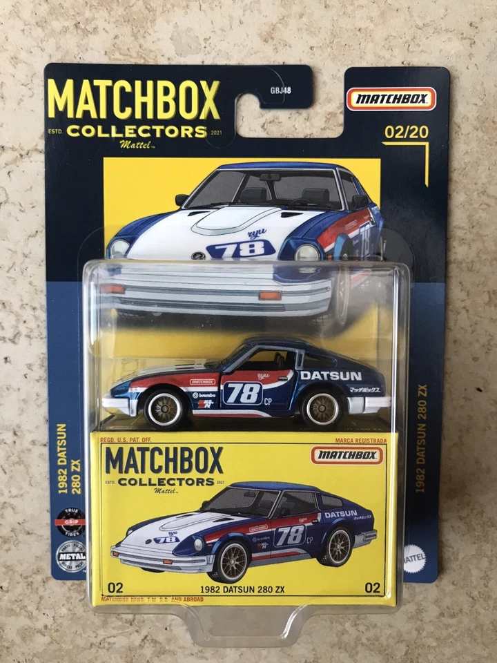 2022 MATCHBOX MATCHBOX COLLECTORS 1982 DATSUN 280 ZX 02/20 Metal True Grip Tires - Image 1 of 1