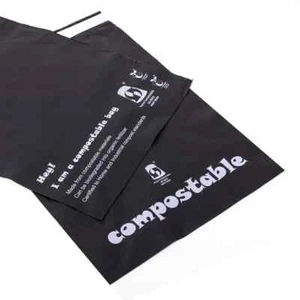 100% Eco-Friendly Black Biodegradable Mailing Bags Compostable Self-Seal Envelop - Picture 1 of 24