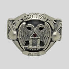 Scottish Rite Masonic Ring Sterling Silver 925 Ruby Knights Templar by UNIQABLE