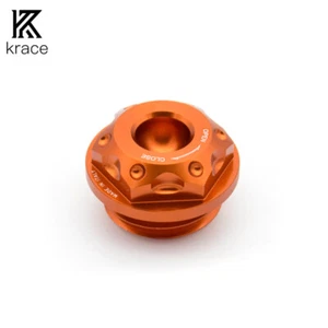 For KTM dkDuke390 200 125 CNC Engine Oil Filler Cap Cover Screw Bolt Orange - Picture 1 of 8