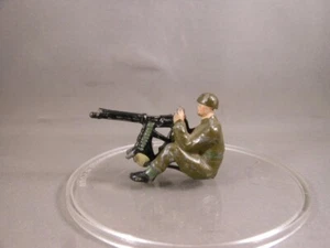 Vtg Britains LTD WW2 WWII American Lead Soldier Sitting machine gun Figure - Picture 1 of 10