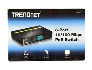TRENDnet TPE-S44 8-Port 10/100 Mbps PoE Switch - Picture 1 of 7