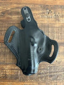 Aker Of San Diego Black Leather RH Beltslide Holster 168 - Picture 1 of 5