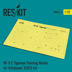 1/32 ResKit RSM32-0003 RF-5 E Tigereye Pre-cut painting masks for Kittyhawk  - Picture 1 of 1
