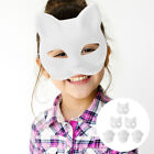  6 Pcs Japanese Face Covering Masquerade White DIY Mask Props