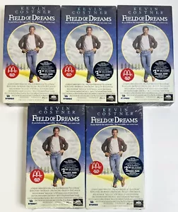 Field of Dreams VHS Lot (5) NEW Sealed MCA Stamp McDonald’s Costner Rare - Imagen 1 de 6