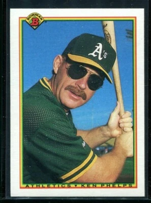 1990 Bowman Baseball Ken Phelps #462 Oakland Athletics  - Image 1 of 2