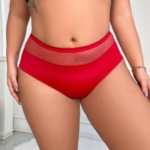 Plus Size Women Sexy Lace Breathable Panties Underwear Mid Waist Briefs 4XL - Picture 1 of 9