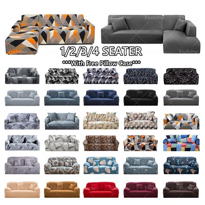 Sofa Covers 1 2 3 4 Seater High Stretch Lounge Slipcover Protector Couch Cover - image 1 of 4