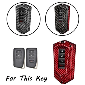 Carbon Fiber Car Key Fob Case Cover Bag For Lexus IS300 RX350 IS GS RX ES RC 250 - Picture 1 of 16