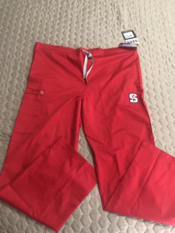 NC State Wolfpack Unisex Wonder Work Scrub Drawstring Cargo Pant Medium Nwt Cover