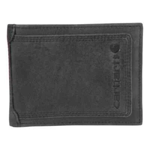 Carhartt Men's Detroit Passcase Leather Wallet Black B0000212-001 - Picture 1 of 3