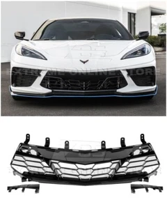 For 20-Up Corvette C8 | Z06 Style Front Bumper Fascia Panel Grille Insert Cover - Picture 1 of 24